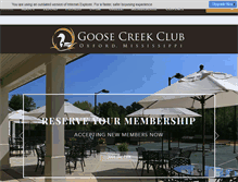 Tablet Screenshot of goosecreekclub.com